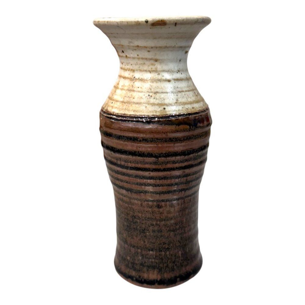 Broadstairs Studio Pottery Vintage Mid Century Modern Stoneware Vase MCM Signed
